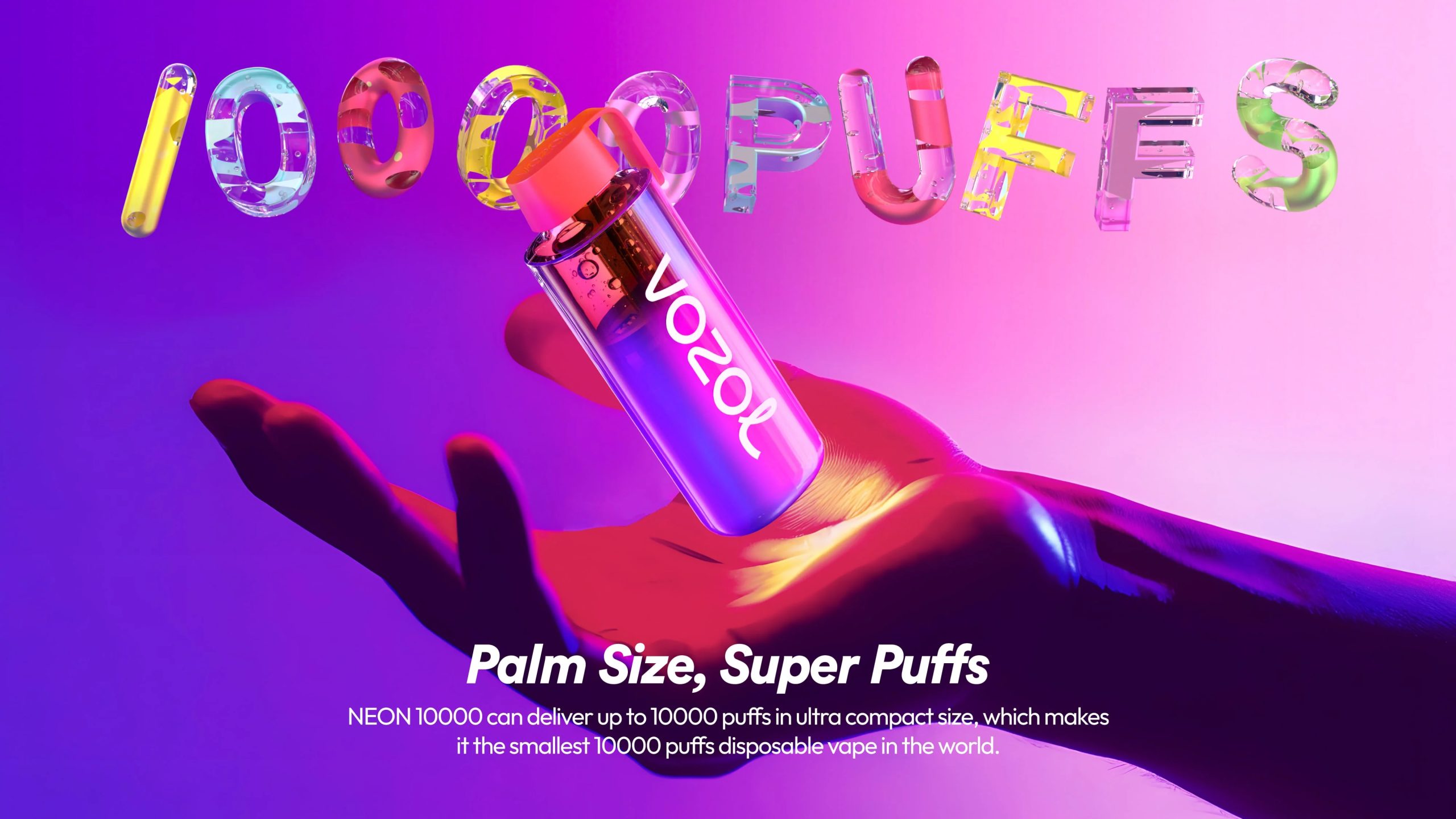 VOZOL NEON 10000 Puffs – Hapan Omenajää: Kertakäyttöisen Sähkötupakan Uusi Aikakausi