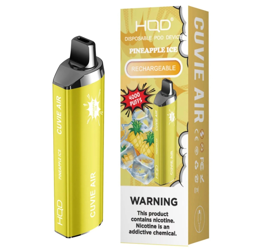 HQD CUVIE AIR 4000 Puffs – Ananas Is: Tropisk friskhet i varje puff