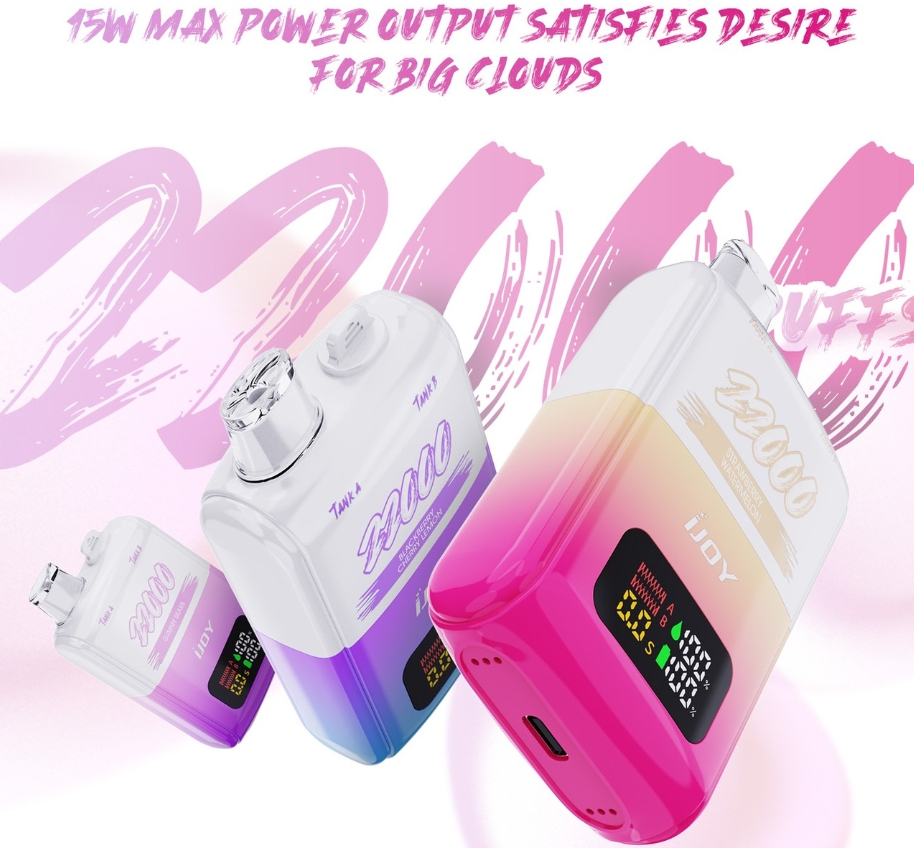 iJOY SD 22000 Puffs Vape – Blå Hallonis med Maximal Smak och Funktionalitet