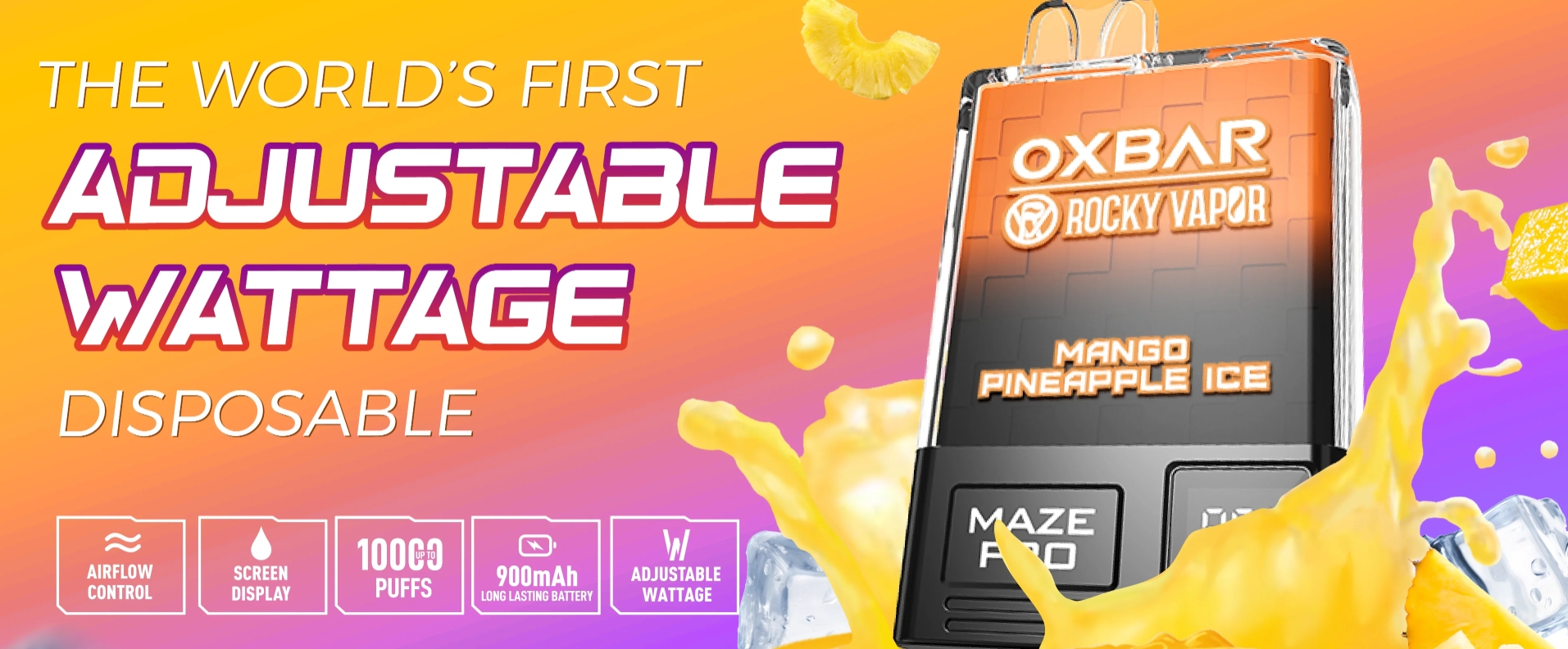OXVA OXBAR MAZE PRO 10000 Vape – Karibiskt Vitt: En smakresa genom tropikerna med modern teknik