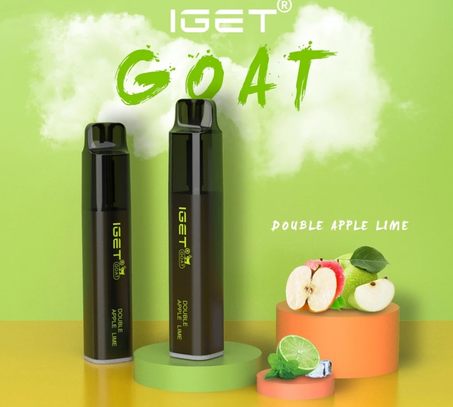 IGET Goat 5000 Puffs Nikotinfri Vape – Dubbel Äppellime: Framtidens Smak, Idag
