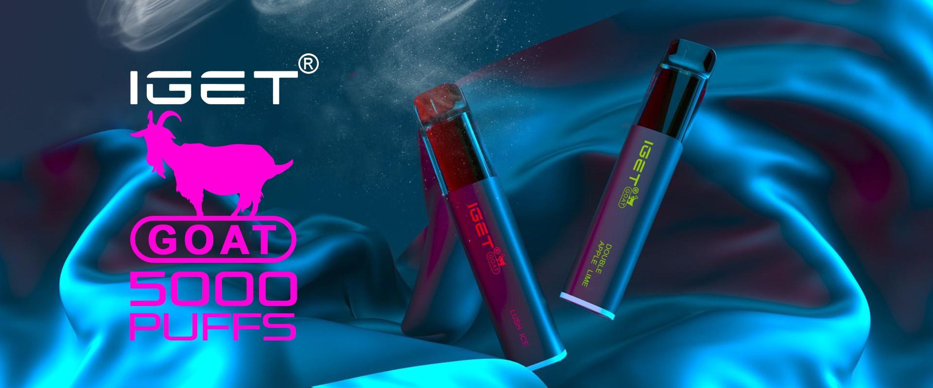 IGET Goat 5000 Puffs Nikotinfri Vape – Dubbel Äppellime: Framtidens Smak, Idag