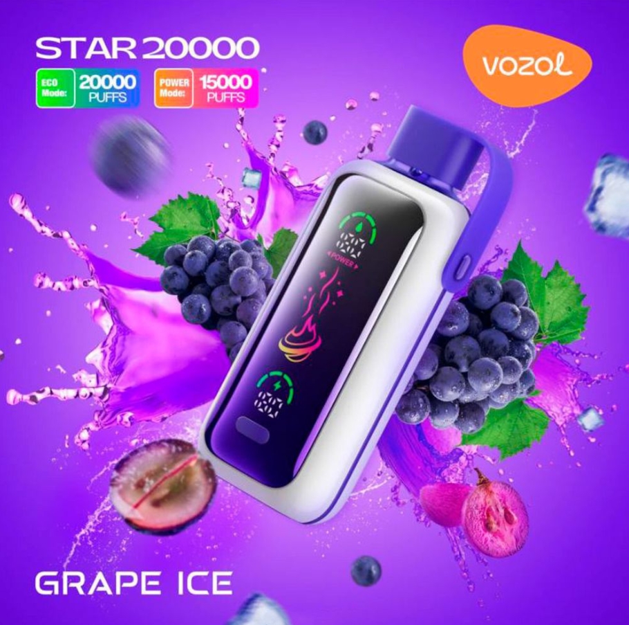 VOZOL STAR 20000 Puffs Vape – druvis: En futuristisk resa genom smak och prestanda