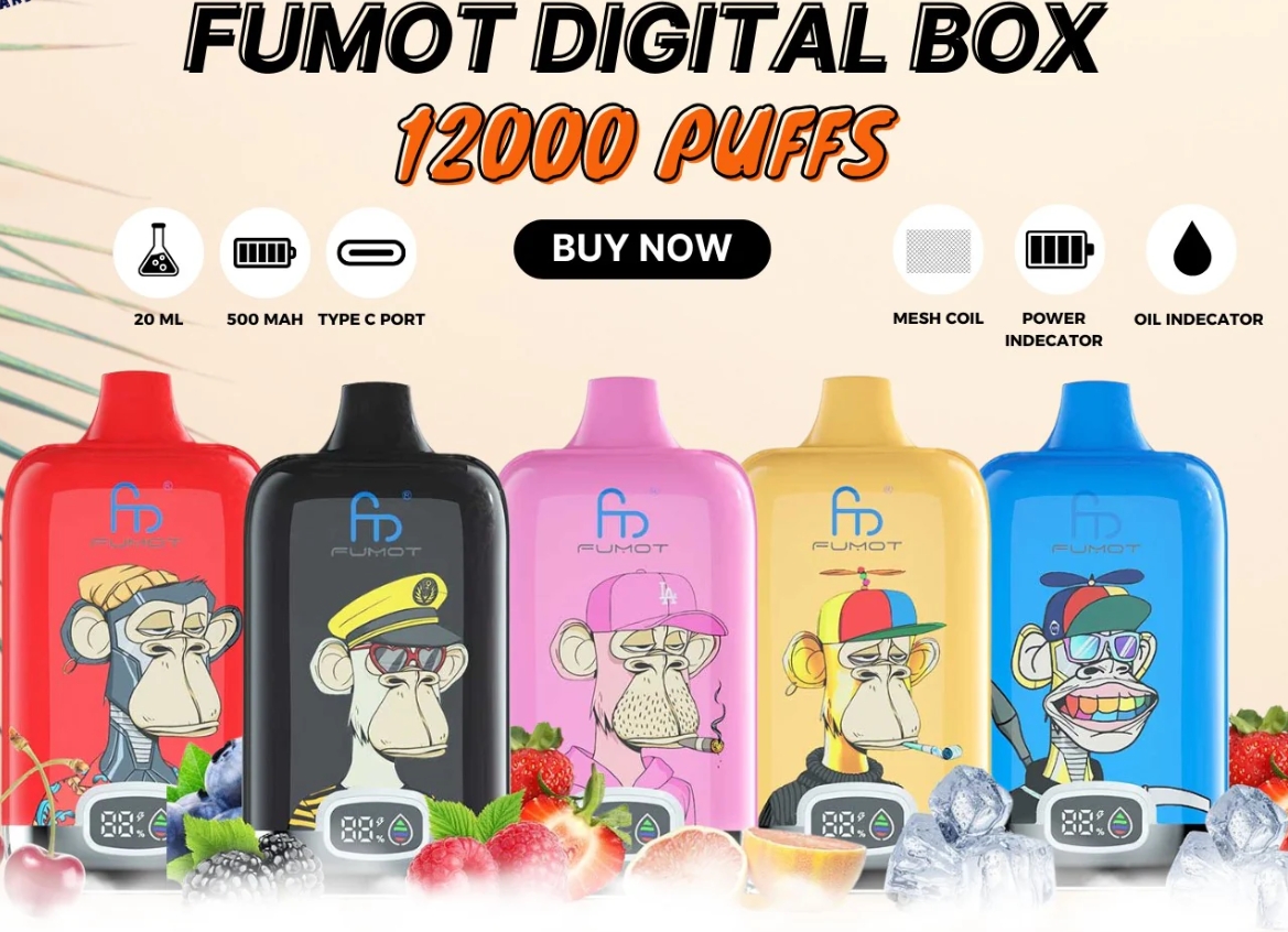 Fumot Original RandM Digital Box 12000 Puffs: Din Ultimata Mango På Is-upplevelse med Smart Teknik