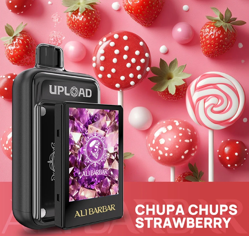 Upptäck Alibarbar Upload 25000 Puffs Vape - Chupa Chups Jordgubb: En Smakrevolution för Vapingentusiaster