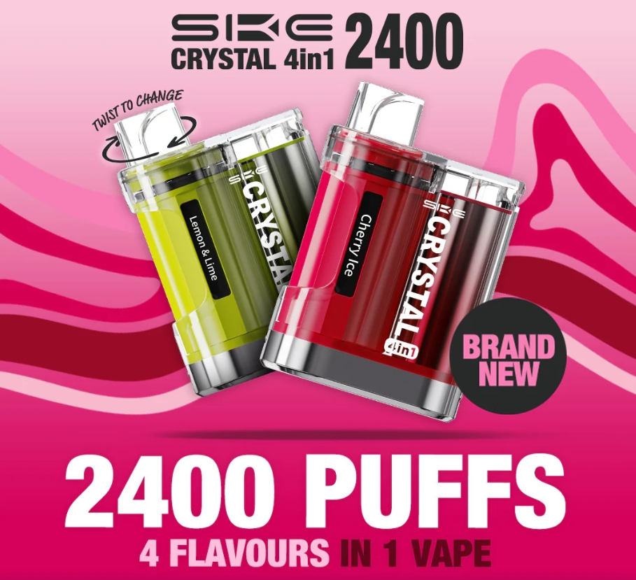 SKE Crystal 2400 4-in-1 Pod Kit Vape: Ditt Kompakta Smakuniversum med Körsbärs Is